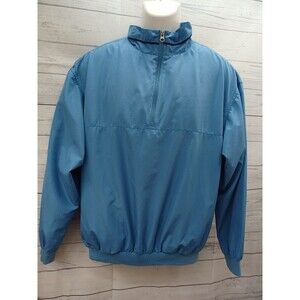 Mens Bolle Golf Blue Mesh Lined Windbreaker Jacket 1/4 zip Sz M